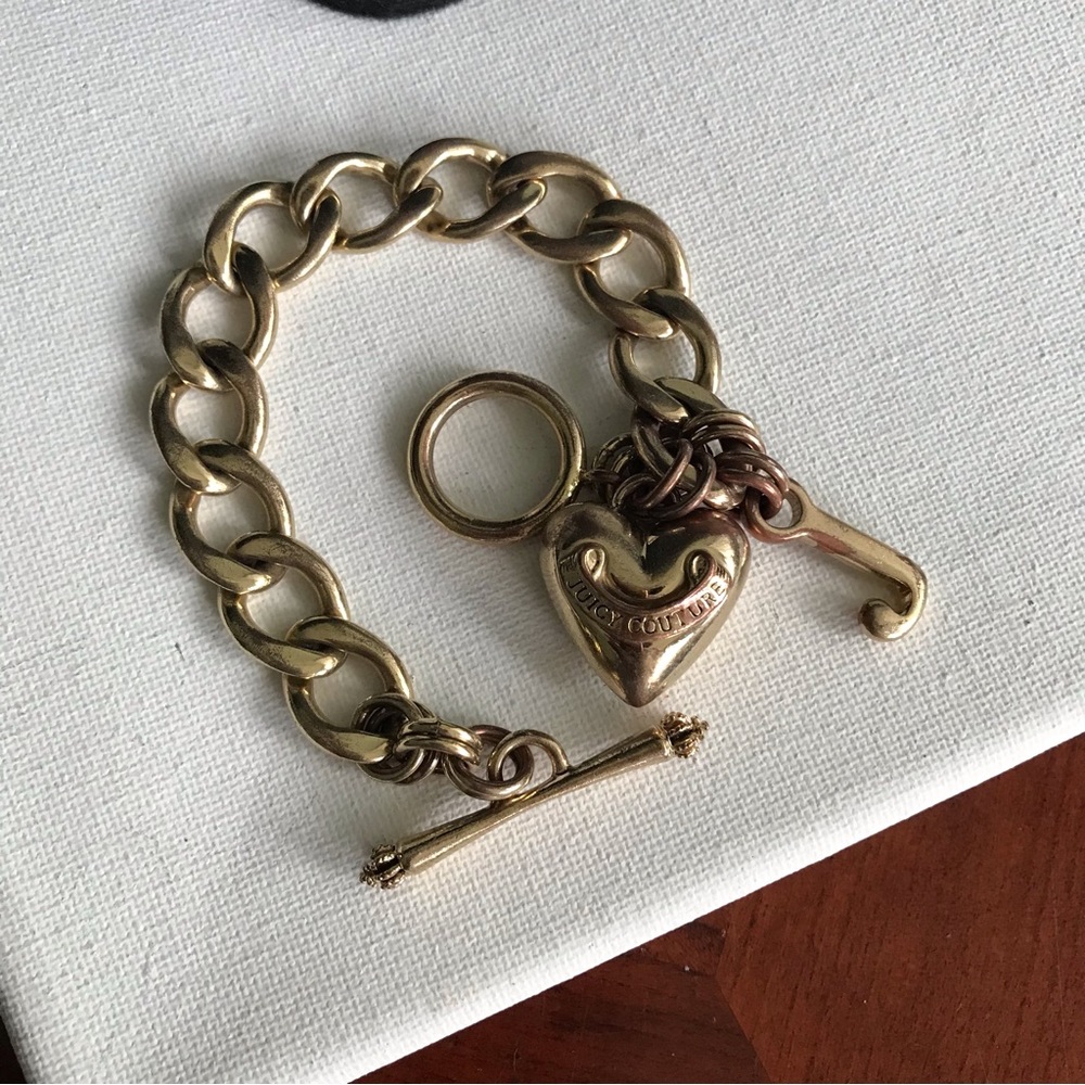 Bracelet Juicy Couture Y2K puffy heart toggle bracelet - Picture 2 of 6